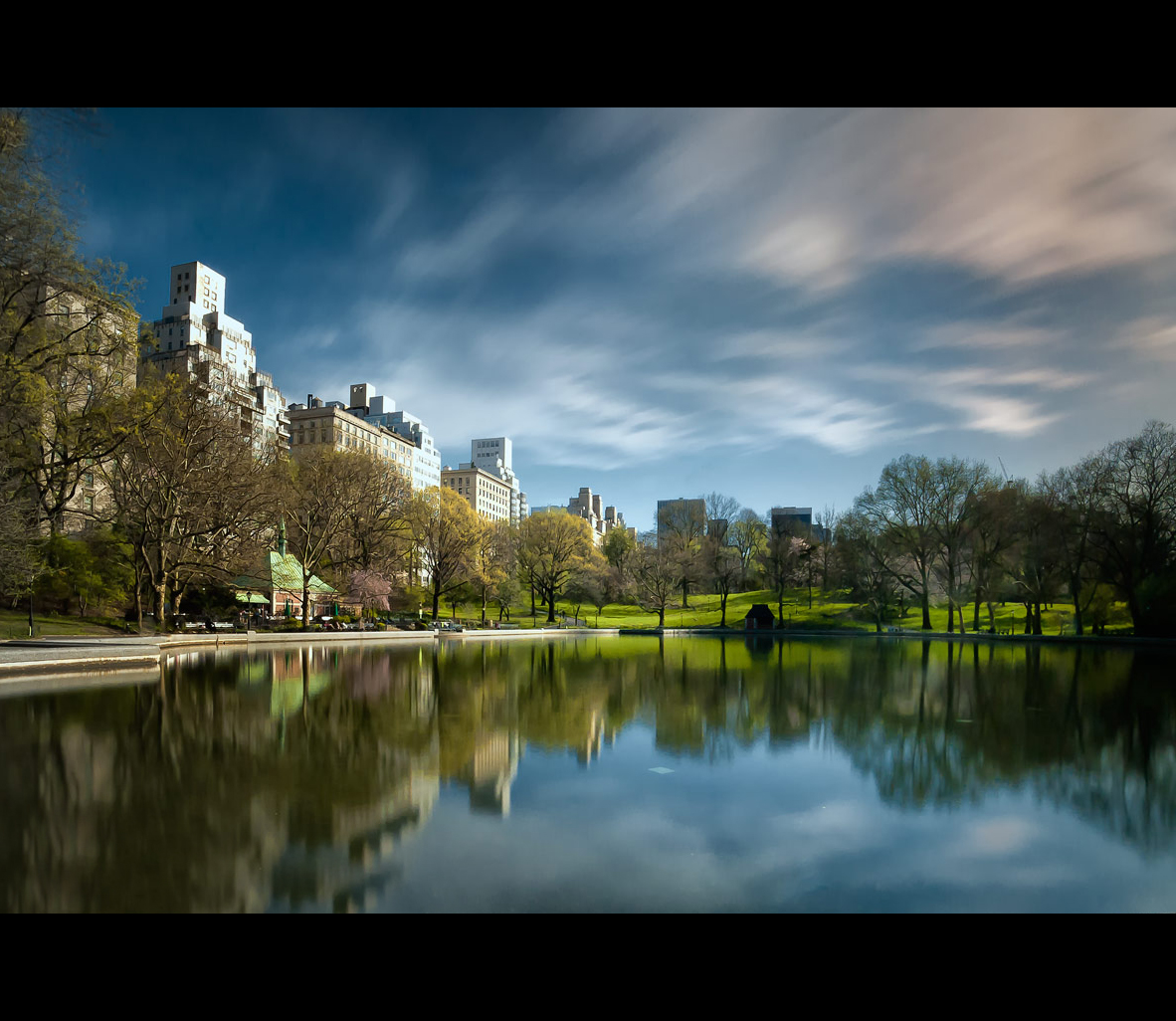 Central Park lake and boats